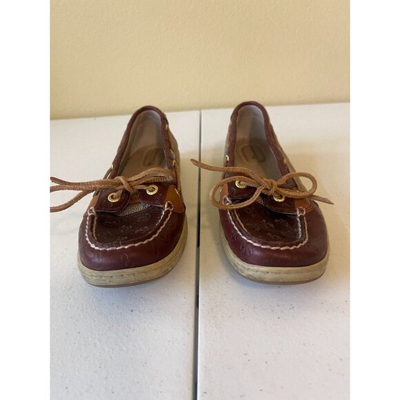 Sperry Top Sider Anglefish Cordovan Anchor Brown Boat Shoes 9102898 Size 8M - Picture 2 of 16